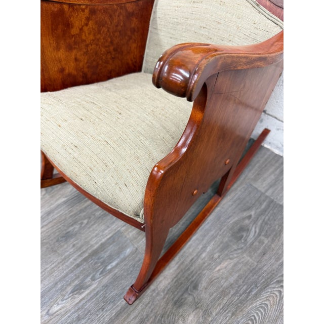 Wood Antique Victorian Mahogany Rocking Chair For Sale - Image 7 of 13