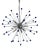 Blue Star Murano Glass Sputnik Chandelier by Simoeng For Sale