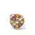 Early 21st Century Bochic "Orient" Vintage Amethyst, Topaz & Green Peridot Ring 18K Gold & Silver For Sale - Image 5 of 18
