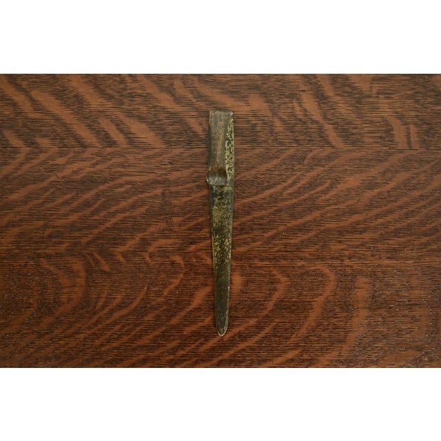 Roycroft Arts & Crafts Hammered Brass Over Copper Letter Opener For Sale - Image 10 of 13