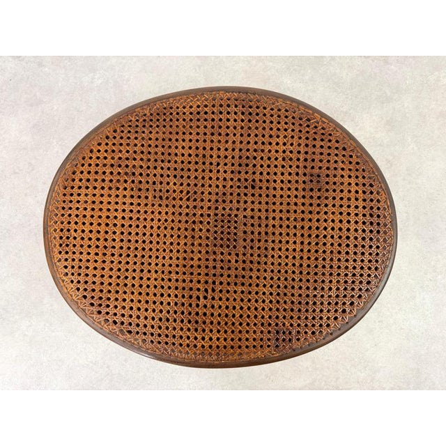 19th Century Antique Bentwood Laundry Basket with Rattan Lid from Gebrüder Thonet, 1895 For Sale - Image 5 of 14