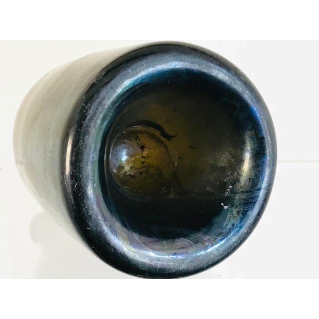 Green 19th Century French Blown Glass Wine Bottle For Sale - Image 8 of 11