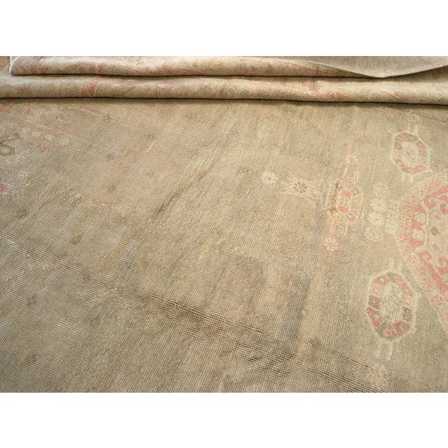 Olive Galerie Shabab Collection Early 20th Century Turkish Oushak Room Size Carpet For Sale - Image 8 of 8