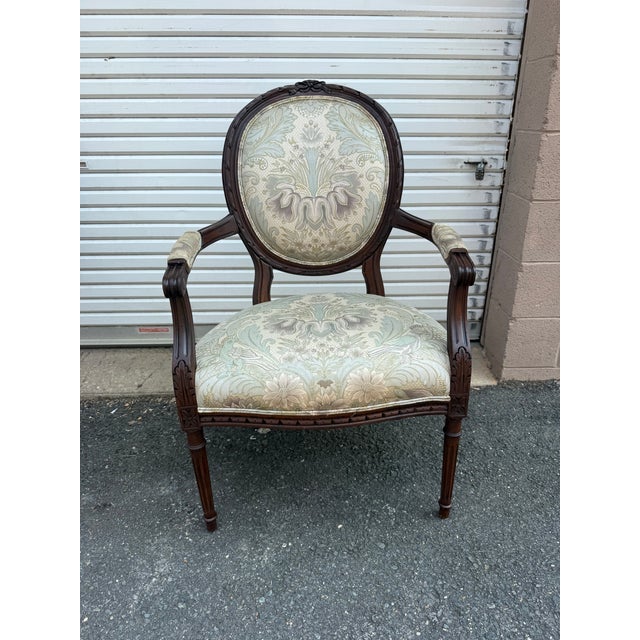 Wood Henredo Schoonbeck Colllection Pair Louis XV Style Carved Armchairs For Sale - Image 7 of 18
