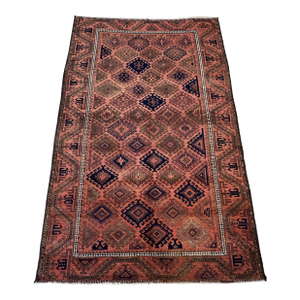 Antique Turkmen Yomut Hand-Knotted Wool Area Rug - 5'3" X 8'1"