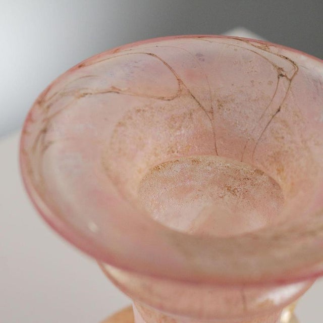 Scavo Murano Glass Vase For Sale - Image 6 of 9