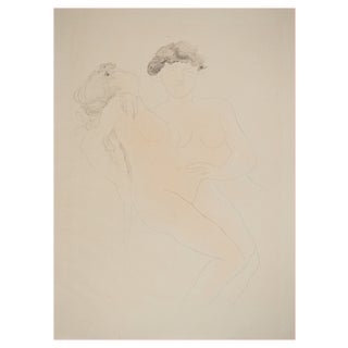 Auguste Rodin, The Young Lovers, Lithograph and Stencil For Sale