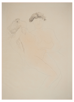 Auguste Rodin, The Young Lovers, Lithograph and Stencil