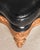 Black Pair of Empire Aesthetic Leather Giltwood Ottoman Footstools For Sale - Image 8 of 18