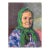 Soviet Woman Portrait, Antique Oil Painting, Ukrainian Artist (1960s) 40-30 For Sale