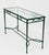Metal 1980s Attributed to Mario Papperzini for Janus Et Cie Green Iron and Glass Console Table For Sale - Image 7 of 18