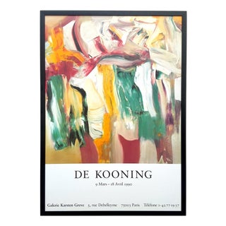 Abstract Offset Lithograph Poster by Willem De Kooning, 1990s For Sale