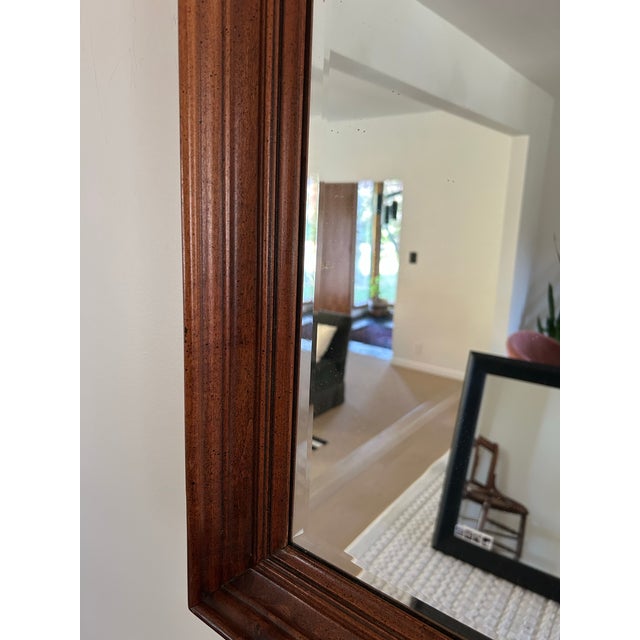 Chestnut Early 21st Century Uttermost of Rocky Top Virginia Wood Beveled Wall Mirror For Sale - Image 8 of 10