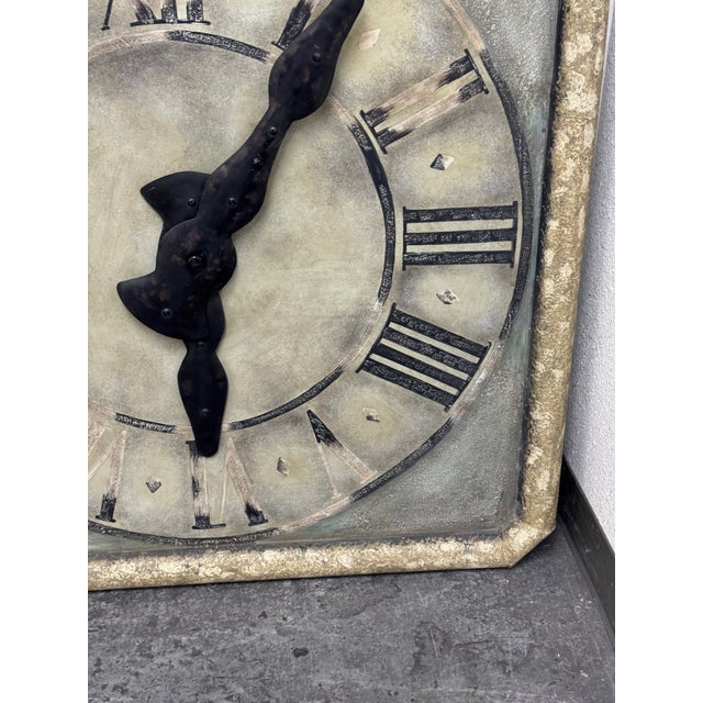 Restoration Hardware Grand Saint Etienne Decorative Wall Clock For Sale - Image 9 of 12