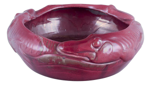 Ceramic Bowl with Fish in Relief by Karl Hansen Reistrup for Kähler, 1890s