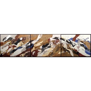 Large Alan Sinned Untitled Abstract Landscape Triptych Serigraph Artwork For Sale