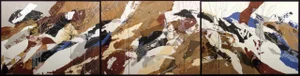 Large Alan Sinned Untitled Abstract Landscape Triptych Serigraph Artwork