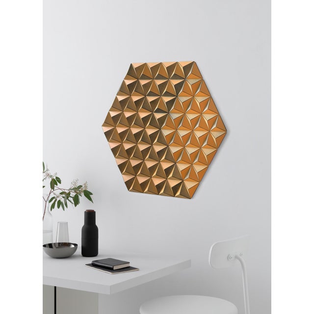 Gis-7 topographie gold-orange limited edition 1 of 3, signed berlin 2024 the gis-7 topographie, dedicated to minimalism,...