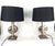 Pair of brutalist design aluminum table lamps hand made by a local artist. Sculptural table lamps which look great as a...