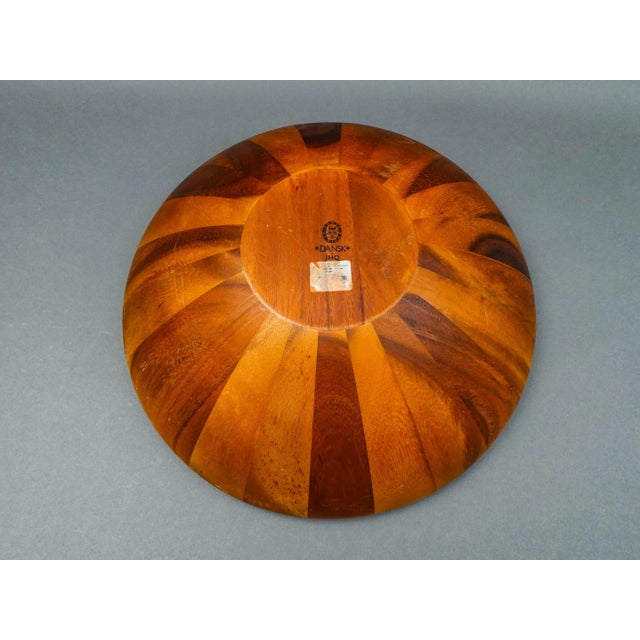 Mid 20th Century Dansk Jhq Teak Wood Large Bowl With Servers & 8 Small Bowls Set- 9 Pieces For Sale In Miami - Image 6 of 10