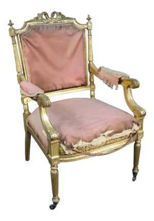Louis XVI Style Gilded Armchair