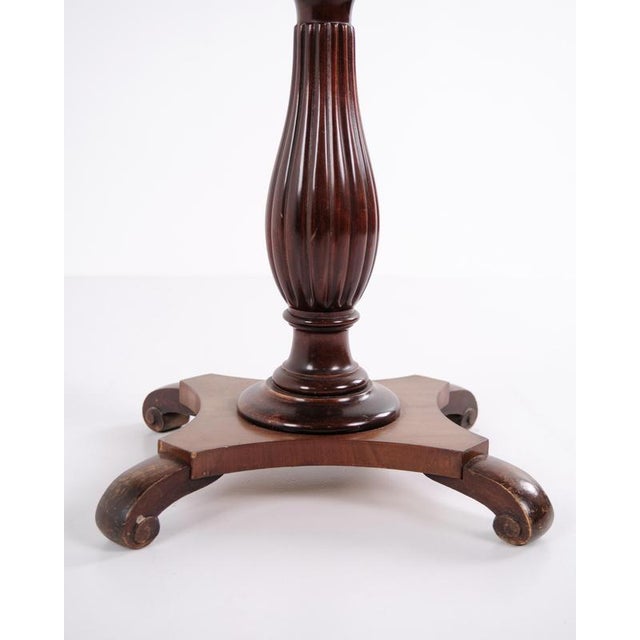 Side Table with Hand-Polished Mahogany Top, 1890s For Sale - Image 12 of 13