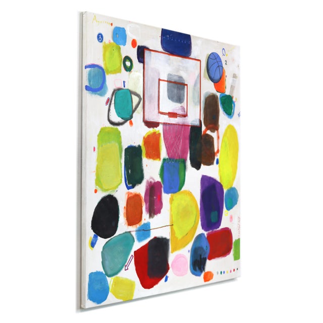 Nba 5 Play on - Abstract Expressive Color Drenched Basketball Inspired Painting Original Artwork by Leonardo Aguirre For Sale In Los Angeles - Image 6 of 8