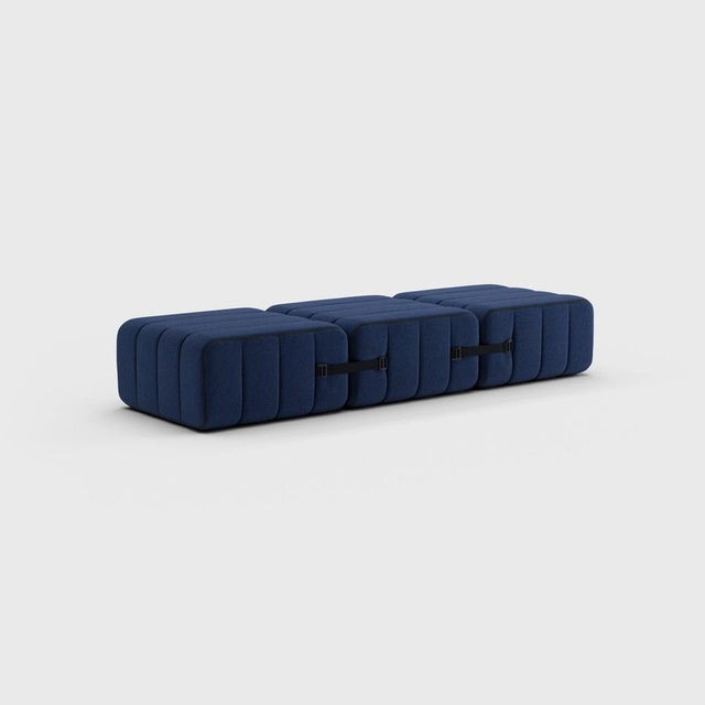 Not Yet Made - Made To Order Curt Modular Set - Flexible Bench - Jet - 6098 (Dark Blue) by Ambivalenz, Set of 3 For Sale - Image 5 of 5