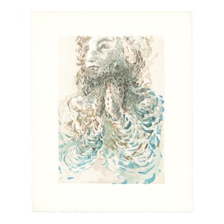 1963 Dalí Divine Comedy Engraving Paradis Chant 17 "Cacciaguida Voit l'Exil De Dante en Dieu" (Cacciaguida Sees Dante's Exile in God) For Sale