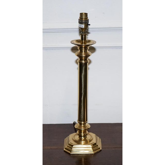 Antiques of London Add a touch of timeless elegance to your space with this vintage solid brass table lamp, featuring a...
