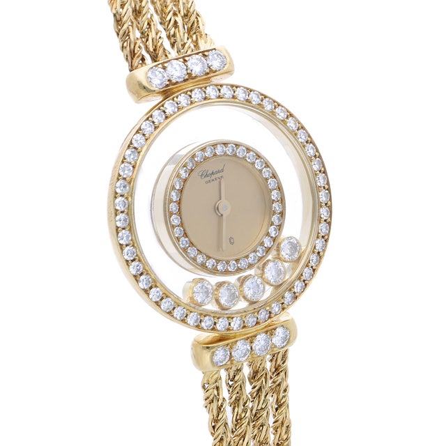 Chopard Happy Diamonds 4066 18k Yellow Gold Watch Circa 1985 Full Set For Sale In Miami - Image 6 of 13