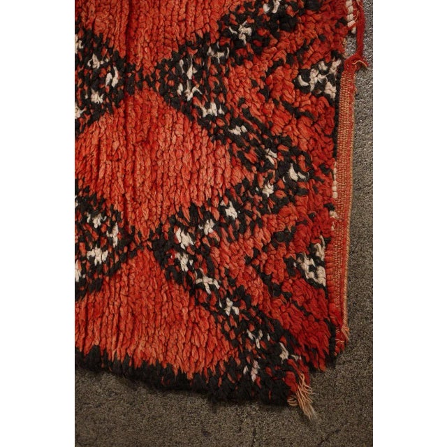 1970s 1960s Authentic Moroccan Red Tribal Rug North Africa For Sale - Image 5 of 10