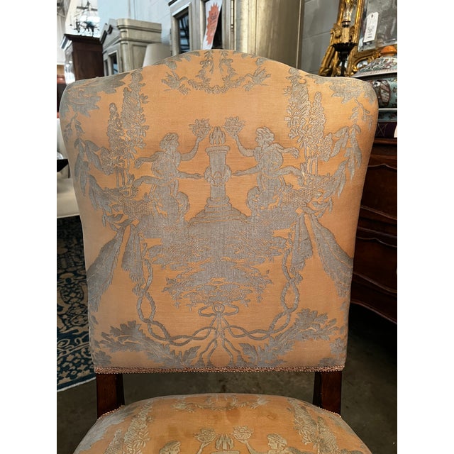 Set 4 Louis XIV Style 19th Century French Walnut Rococo Side Chairs For Sale - Image 11 of 13
