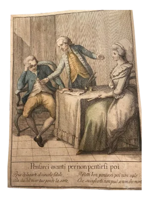 Carlo Lasinio, Tuscan Proverbs, Original Etching, 1786