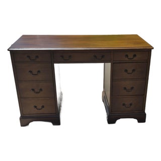 Mid 20th Century Sligh-Lowry Double-Pedestal Writing Desk For Sale