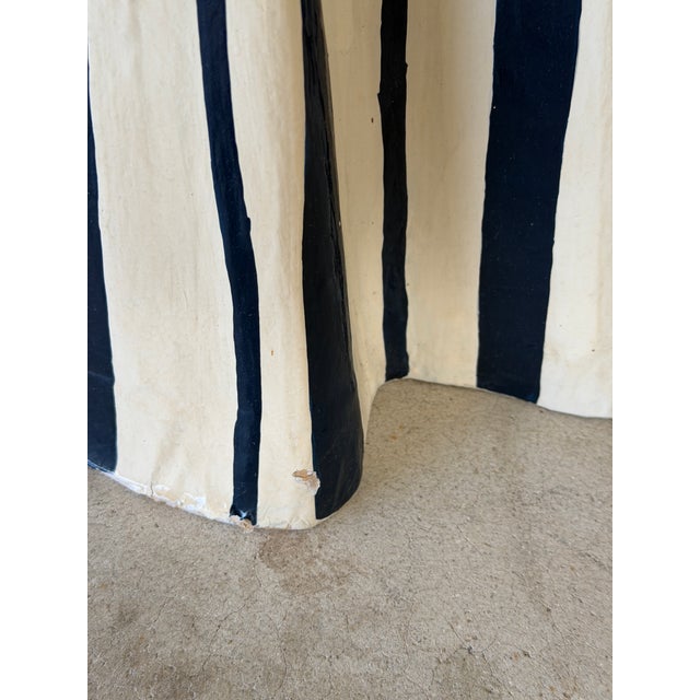 Mid-Century Modern Trompe-L’Œil Hand-Painted Skirted Side Table by Strata Group, “Scandinavian Bouquet,” 1992 For Sale - Image 3 of 12