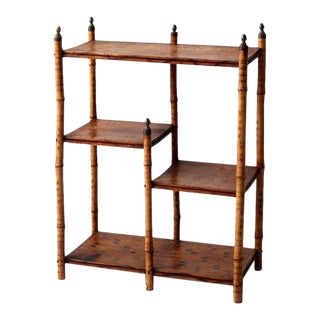 Antique Bamboo Etagere For Sale