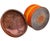 Orange Mid 20th Century Hand-Painted Colorful Asian Wooden Lidded Bowl For Sale - Image 8 of 8