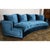 Hollywood Regency Pierre Curved Blue Velvet Sofa For Sale - Image 3 of 4