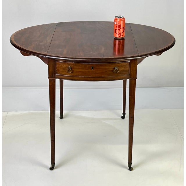 Early 19th Century Period Georgian Mahogany Pembroke Table With Banded Edge For Sale - Image 18 of 18