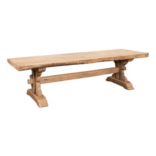 19th Century Bleached French Oak Long Dining Table For Sale