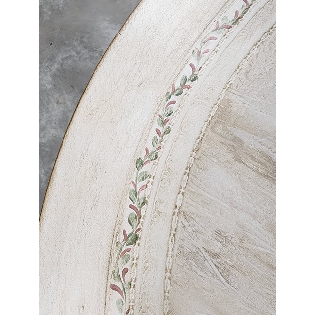 Decorative Florentine Style Handpainted Drum Side Table For Sale - Image 15 of 18