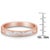 Metal 10K Rose Gold over .925 Sterling Silver 1/5 Cttw Diamond Channel-Set Stackable Band Ring (H-I Color, EVS1010 For Sale - Image 7 of 7