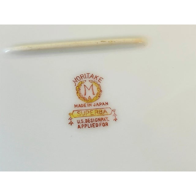 White Circa 1960s Vintage Noritake 'Superba' Pattern Small Oval Serving Platter For Sale - Image 8 of 9