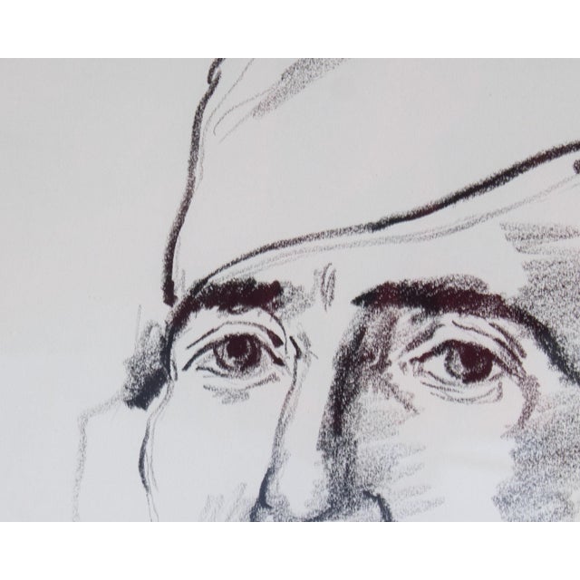 Portraiture Charcoal Portrait Drawing of a Man by James L. Bruch For Sale - Image 3 of 7