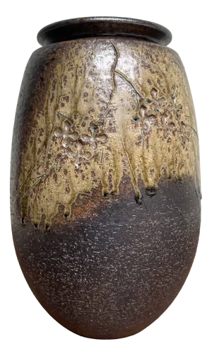 Shōwa Shigaraki Yaki Ikebana Flower Vase, Japan, 1960s