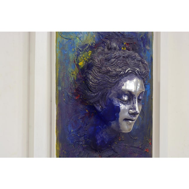 Giuseppe Caiafa, Deep Resonance, Aluminum Sculpture on Canvas, 2024 For Sale - Image 3 of 5