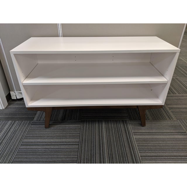 West Elm White Modern Bookcase Chairish