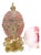Pierre Lorren Handmade Faberge Egg Style Trinket Fabergé Egg Style Austrian Crystal Diamond Pure Gold Deco Hand Painted 5 Star Egg & Handmade Bracelet For Sale