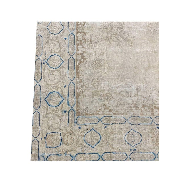 Vintage Persian Tabriz Area Rug 9x13 For Sale - Image 4 of 6